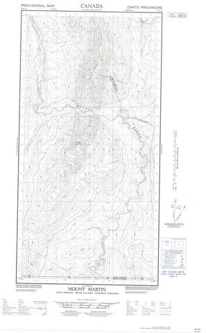 095C01E Mount Martin Canadian topographic map, 1:50,000 scale