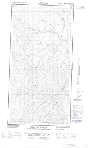 095C03E Mooney Creek Canadian topographic map, 1:50,000 scale