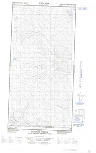 095C03W Mooney Creek Canadian topographic map, 1:50,000 scale