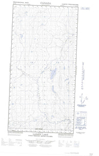 095C04E Larsen Lake Canadian topographic map, 1:50,000 scale