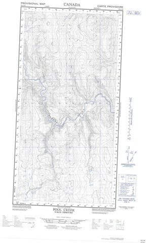 095C05E Pool Creek Canadian topographic map, 1:50,000 scale