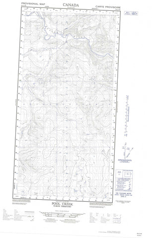 095C05W Pool Creek Canadian topographic map, 1:50,000 scale