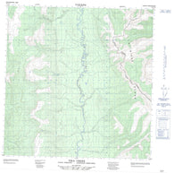 095C10 Tika Creek Canadian topographic map, 1:50,000 scale