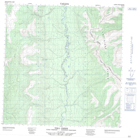 095C10 Tika Creek Canadian topographic map, 1:50,000 scale