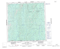 095D Coal River Canadian topographic map, 1:250,000 scale