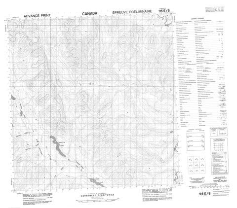 095E08 No Title Canadian topographic map, 1:50,000 scale