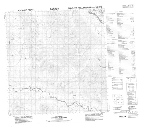 095E09 No Title Canadian topographic map, 1:50,000 scale