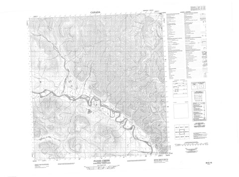 095E16 Flood Creek Canadian topographic map, 1:50,000 scale