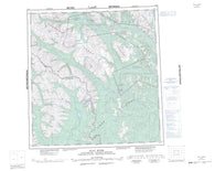 095E Flat River Canadian topographic map, 1:250,000 scale