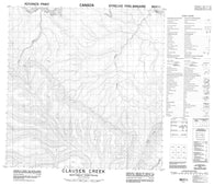 095F01 Clausen Creek Canadian topographic map, 1:50,000 scale