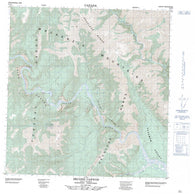 095F07 Second Canyon Canadian topographic map, 1:50,000 scale