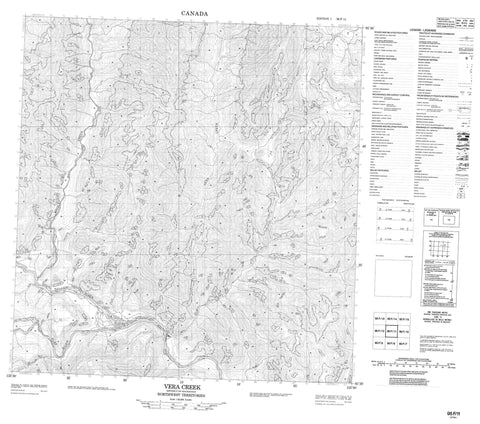 095F11 Vera Creek Canadian topographic map, 1:50,000 scale