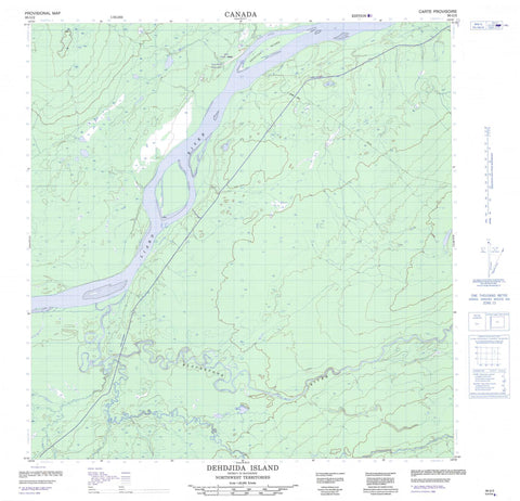 095G02 Dehdjida Island Canadian topographic map, 1:50,000 scale