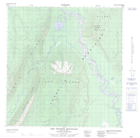 095G04 The Twisted Mountain Canadian topographic map, 1:50,000 scale