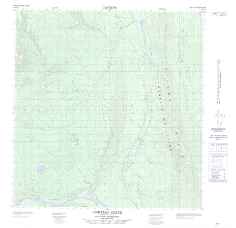 095G05 Fishtrap Creek Canadian topographic map, 1:50,000 scale