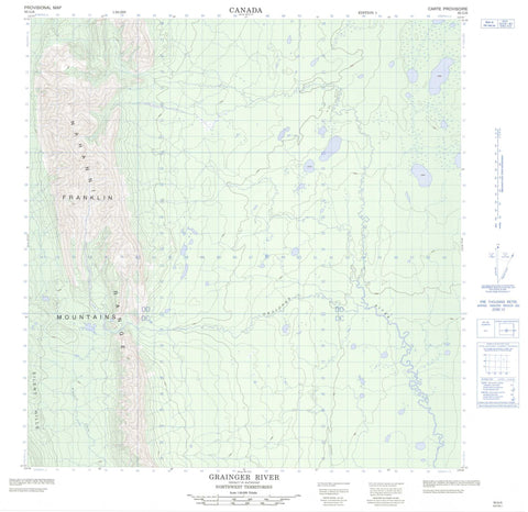 095G06 Grainger River Canadian topographic map, 1:50,000 scale