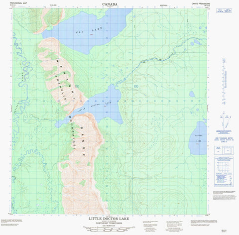 095G14 Little Doctor Lake Canadian topographic map, 1:50,000 scale