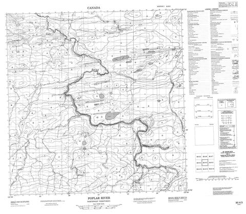 095H03 Poplar River Canadian topographic map, 1:50,000 scale