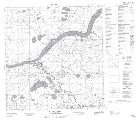 095H05 Scotty Creek Canadian topographic map, 1:50,000 scale