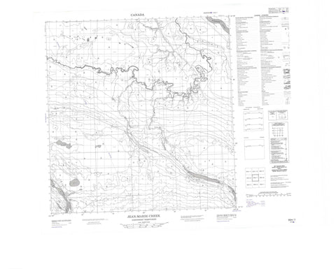 095H07 Jean Marie Creek Canadian topographic map, 1:50,000 scale