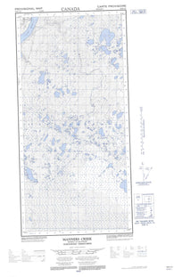 095H11E Manners Creek Canadian topographic map, 1:50,000 scale