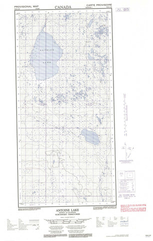 095H12E Antoine Lake Canadian topographic map, 1:50,000 scale