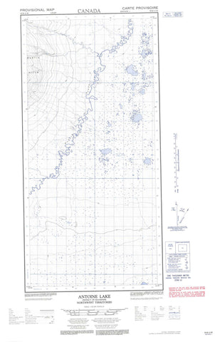 095H12W Antoine Lake Canadian topographic map, 1:50,000 scale