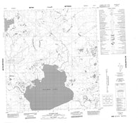 095I15 Bulmer Lake Canadian topographic map, 1:50,000 scale