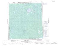 095I Bulmer Lake Canadian topographic map, 1:250,000 scale