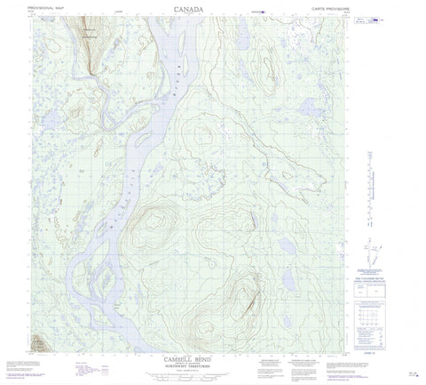 095J06 Camsell Bend Canadian topographic map, 1:50,000 scale