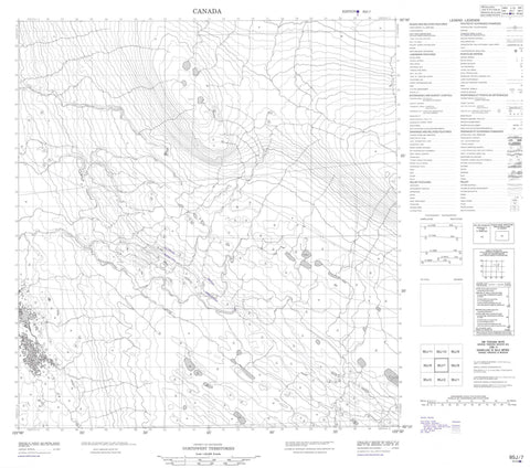 095J07 No Title Canadian topographic map, 1:50,000 scale