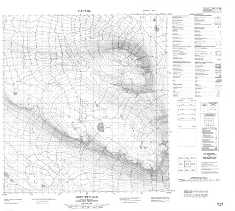 095J08 Ebbutt Hills Canadian topographic map, 1:50,000 scale