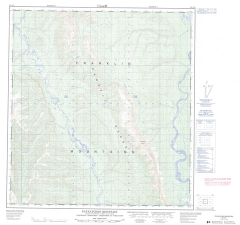 095J12 Paynaychee Mountain Canadian topographic map, 1:50,000 scale