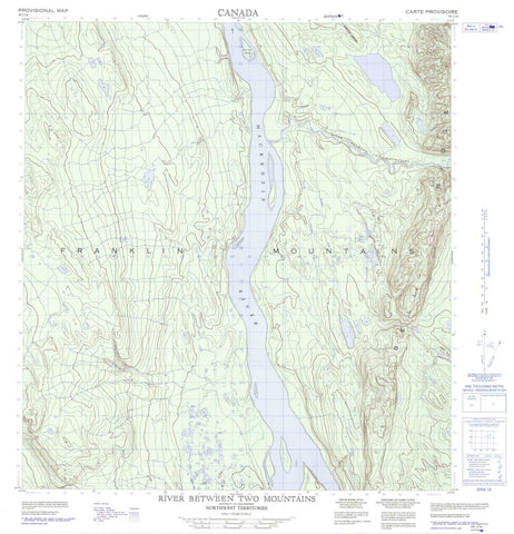 095J14 River Between Two Mountains Canadian topographic map, 1:50,000 scale