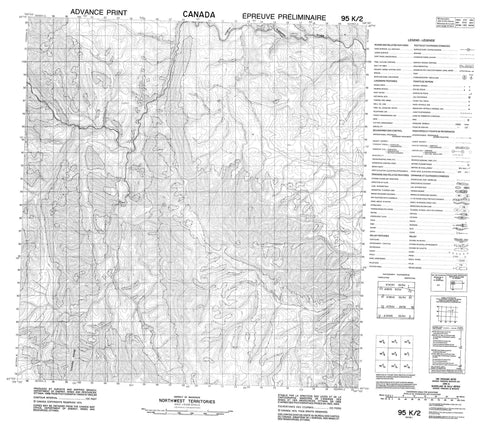 095K02 No Title Canadian topographic map, 1:50,000 scale