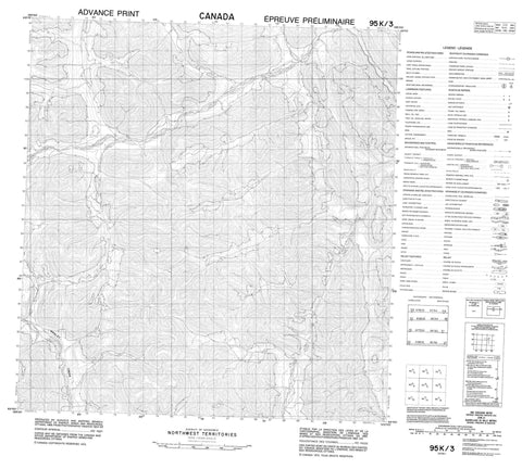 095K03 No Title Canadian topographic map, 1:50,000 scale