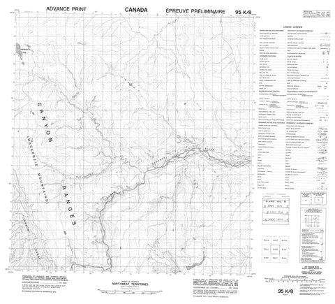 095K08 No Title Canadian topographic map, 1:50,000 scale