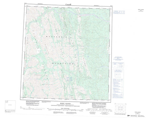 095K Root River Canadian topographic map, 1:250,000 scale