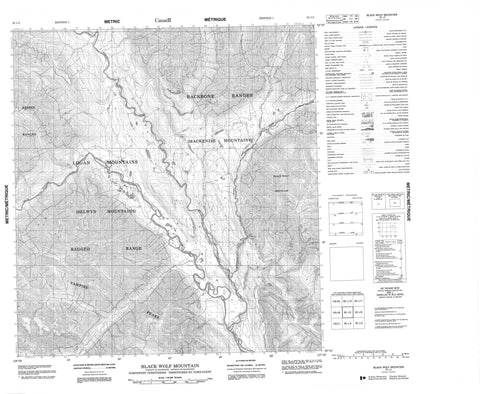 095L05 Black Wolf Mountain Canadian topographic map, 1:50,000 scale