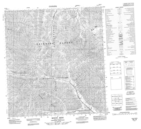 095L09 Mount Berg Canadian topographic map, 1:50,000 scale