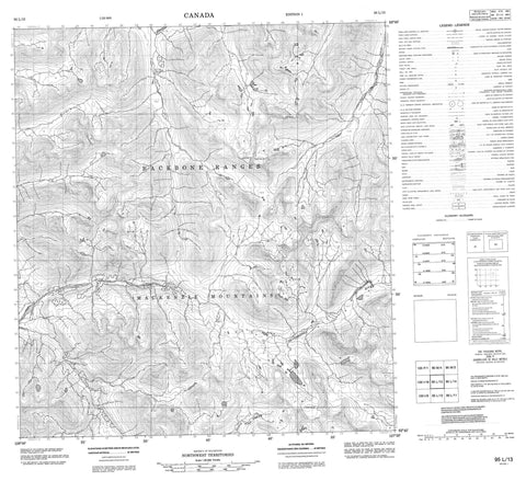 095L13 No Title Canadian topographic map, 1:50,000 scale