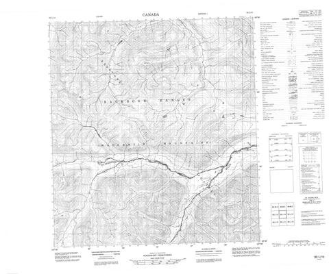 095L14 No Title Canadian topographic map, 1:50,000 scale