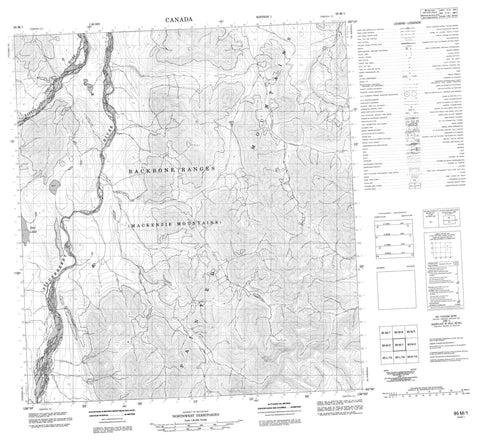 095M01 No Title Canadian topographic map, 1:50,000 scale