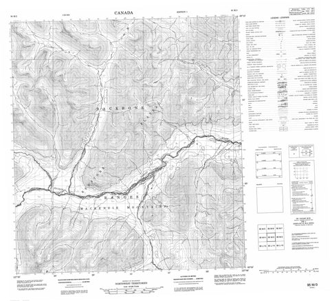 095M03 No Title Canadian topographic map, 1:50,000 scale