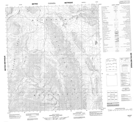 095M07 No Title Canadian topographic map, 1:50,000 scale