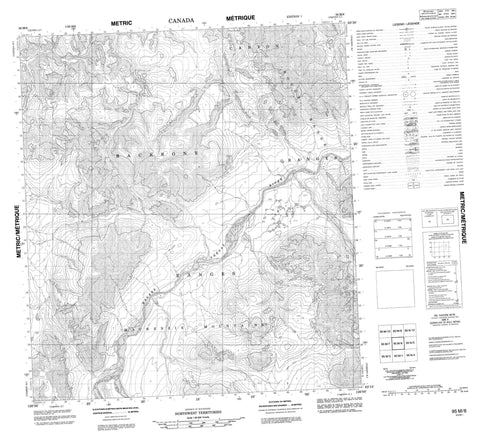 095M08 No Title Canadian topographic map, 1:50,000 scale