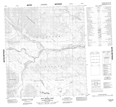 095M10 Hay Hook Lake Canadian topographic map, 1:50,000 scale