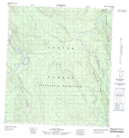 095N11 No Title Canadian topographic map, 1:50,000 scale