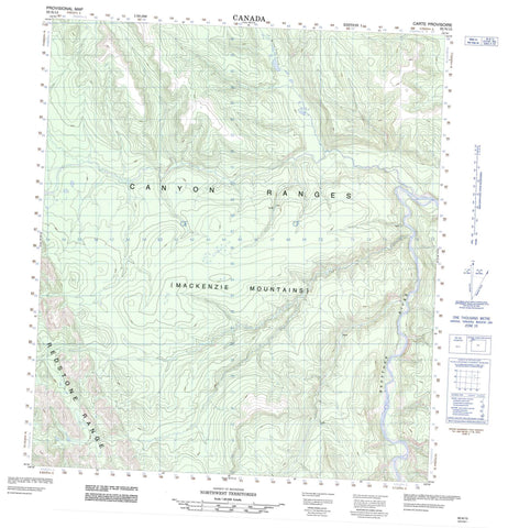 095N13 No Title Canadian topographic map, 1:50,000 scale