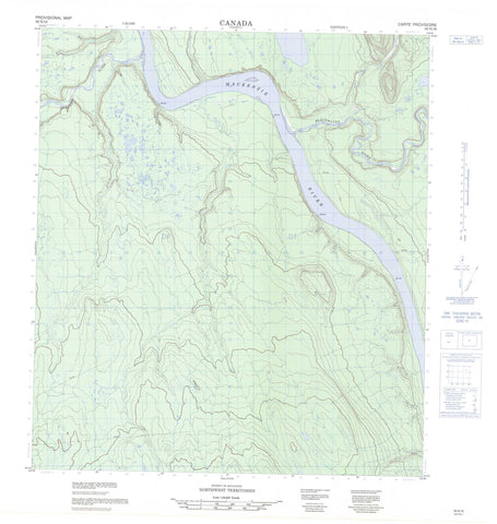 095N16 No Title Canadian topographic map, 1:50,000 scale